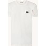 DENHAM T-shirt met logo - Gebroken wit