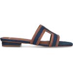 Blauwe Platte sandalen  voor de Zomer  in maat 37 met Hakhoogte tot 3cm voor Dames 
