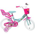 Denver Bike 14 LOL stadsfiets voor meisjes, 35,6 cm (14 inch), staal, roze/turquoise/wit