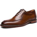 Kantoor Bruine Derby schoenen  voor een Bruiloft  in maat 45 met Hakhoogte tot 3cm met Vetersluitingen voor Heren 