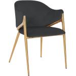 Donkergrijze Fluwelen Design stoelen 
