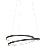 Design hanglamp zwart 55cm incl. LED dimbaar - Rowan