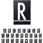 Design Letters Persoonlijk notitieboek A5 zwart (R) | gebonden uitgave | 146 genummerde pagina's | houtvrij papier | inclusief bladwijzers in kleurlint, verkrijgbaar van A-Z