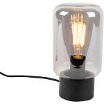 Zwarte Glazen Qazqa E27 Design tafellampen in de Sale 