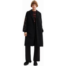 Desigual coat met wol zwart