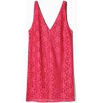 Roze Polyester Desigual Mouwloze jurken V-hals  in maat M voor Dames 