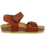Bruine Develab Platte sandalen  in 24 met Hakhoogte tot 3cm met Klittenbandsluitingen voor Jongens 