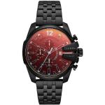 Zwarte Stopwatch Diesel Polshorloges Armband voor Zwemmen met Chronograaf aangedreven met Mechanisch 10 Bar voor Heren 