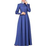 Casual Blauwe Jersey Chique jurken  voor de Lente Ronde hals  in Grote Maten  in maat L Maxi voor Dames 