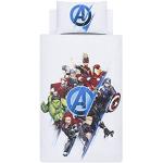 Witte IJzeren Avengers Kinderdekbedovertrekken  in 135x200 2 stuks voor 1 persoon 
