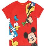 Disney Jongens Mickey Mouse Goofy Donald Duck T-Shirt Rood 122