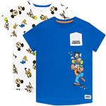 Disney Jongens Mickey Mouse T-Shirt 2 Stuks Veelkleurig 104