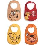 Disney Lion King Simba Timon Pumbaa Baby Boys 4 Pack Snap Bibs One Size