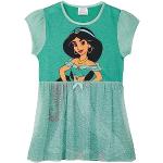Disney Nachthemd voor meisjes, zacht, ademend, lange of korte mouwen, nachthemd voor meisjes, Groene Jasmijn, 5-6 jaar