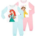 Disney Meisjes Pyjama's Twee pak Ariel en Belle Veelkleurig 110