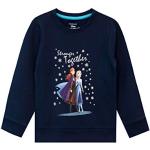 Marine-blauwe Frozen Elsa Kinder hoodies  in maat 134 met Glitter voor Meisjes 