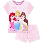 Disney Meisjes Pyjama Set Zomer Nachtkleding Prinses Stitch Frozen PJ's Korte Pyjama's voor Kinderen Tieners Lounge Wear Ademend Stitch Geschenken (Roze Princess, 9-10 Jaar)