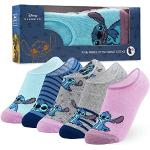 Disney Onzichtbare Sokken Meisjes No Show Minnie Mouse Kinderen 5 Pak Onzichtbare sokken, Geschenken (Grijs/Blauw)
