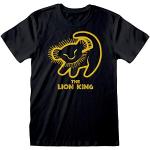 Zwarte Lion King Simba T-shirts  in maat M met motief van Leeuwen voor Heren 