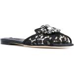 Dolce & Gabbana Bianca embellished flat sandals - Zwart