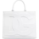 Witte Kalfsleren Dolce & Gabbana Crossover tassen 