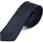 Donkerblauwe Polyester Gestreepte Smalle stropdassen voor Heren 