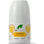 Crèmewitte Aluminiumvrije Dr. Organic Deodorant Dierproefvrij Vegan voor een alle huidtypen met Rollerbal Organisch met Vitamine E 