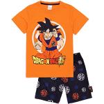 Dragon Ball Z Kids Pyjamas | Jongens Meisjes Goku Karakter Oranje T-Shirt met korte mouw Warrior Symbool Zwarte Shorts | Anime Kleding Merchandise