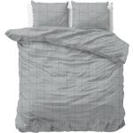 Dreamhouse Bedding Deep Check dekbedovertrek - 2-persoons (200x200/220 cm + 2 slopen) - Katoen satijn - Grey