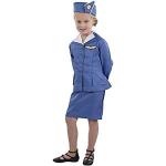 Retro Blauwe Kinderkleding voor Meisjes 