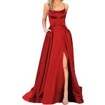 Rode Satijnen Party jurken  voor een Bruiloft  in maat XXL voor Dames 