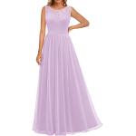 Lavendel Chiffon Chique jurken  voor een Bruidsmeisje Ronde hals  in maat M voor Dames 
