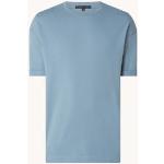 Staalblauwe Stretch Drykorn T-shirts voor Heren 