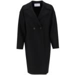 Klassieke Zwarte Wollen Cocoon coats  in maat S in de Sale voor Dames 