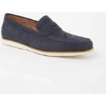Donkerblauwe Suede Dune Loafers 