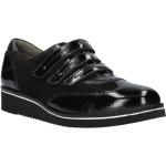 Zwarte Durea Lak Klittenband schoenen met Klittenbandsluitingen voor Dames 