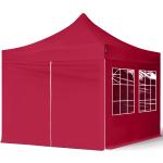 TOOLPORT Easy up Partytent 3x3m Hoogwaardig polyester 300 g/m² rood waterdicht Easy Up Tent, Pop Up Partytent, Harmonicatent, Vouwtent