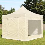 TOOLPORT Easy up Partytent 3x3m hoogwaardige polyester met een extra PVC coating 400 g/m² beige waterdicht Easy Up Tent, Pop Up Partytent, Harmonicatent, Vouwtent