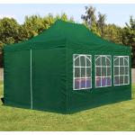 Easy up Partytent 3x4,5m Hoogwaardig polyester 300 g/m² donkergroen waterdicht Easy Up Tent, Pop Up Partytent, Harmonicatent, Vouwtent