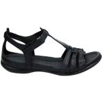 Zwarte Ecco Flash Platte sandalen  in 38 met Hakhoogte 3cm tot 5cm met Gespsluiting voor Dames 