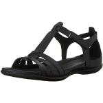Klassieke Zwarte Ecco Flash Metallic Gladiator sandalen  in maat 42 met Gespsluiting in de Sale voor Dames 