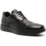 Kantoor Zwarte Kalfsleren Ecco Gewatteerde Derby schoenen  in maat 45 met Ronde neuzen met Vetersluitingen in de Sale voor Heren 