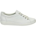 Witte Ecco Soft Platte schoenen voor Dames 