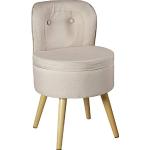 Scandinavische Crèmewitte Houten Gestoffeerde Design fauteuils 