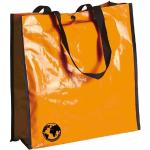 Eco shopper boodschappen opberg tas oranje 38 x 38 cm