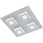 Witte Aluminium Eglo Vierkante Plafondlampen Vierkant Geborsteld 