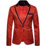 Casual Rode Fleece Geblokte Effen sweatshirts  voor een Bruiloft  in maat XL met Glitter voor Heren 