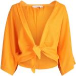 Oranje Zijden Nacht Kimono's  in maat L voor Dames 