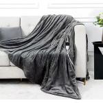 Grijze Fleece Elektrische dekens voor 1 persoon 