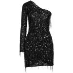 Zwarte Polyamide Elisabetta Franchi Mini jurken One Shoulder  in maat XXL Mini voor Dames 
